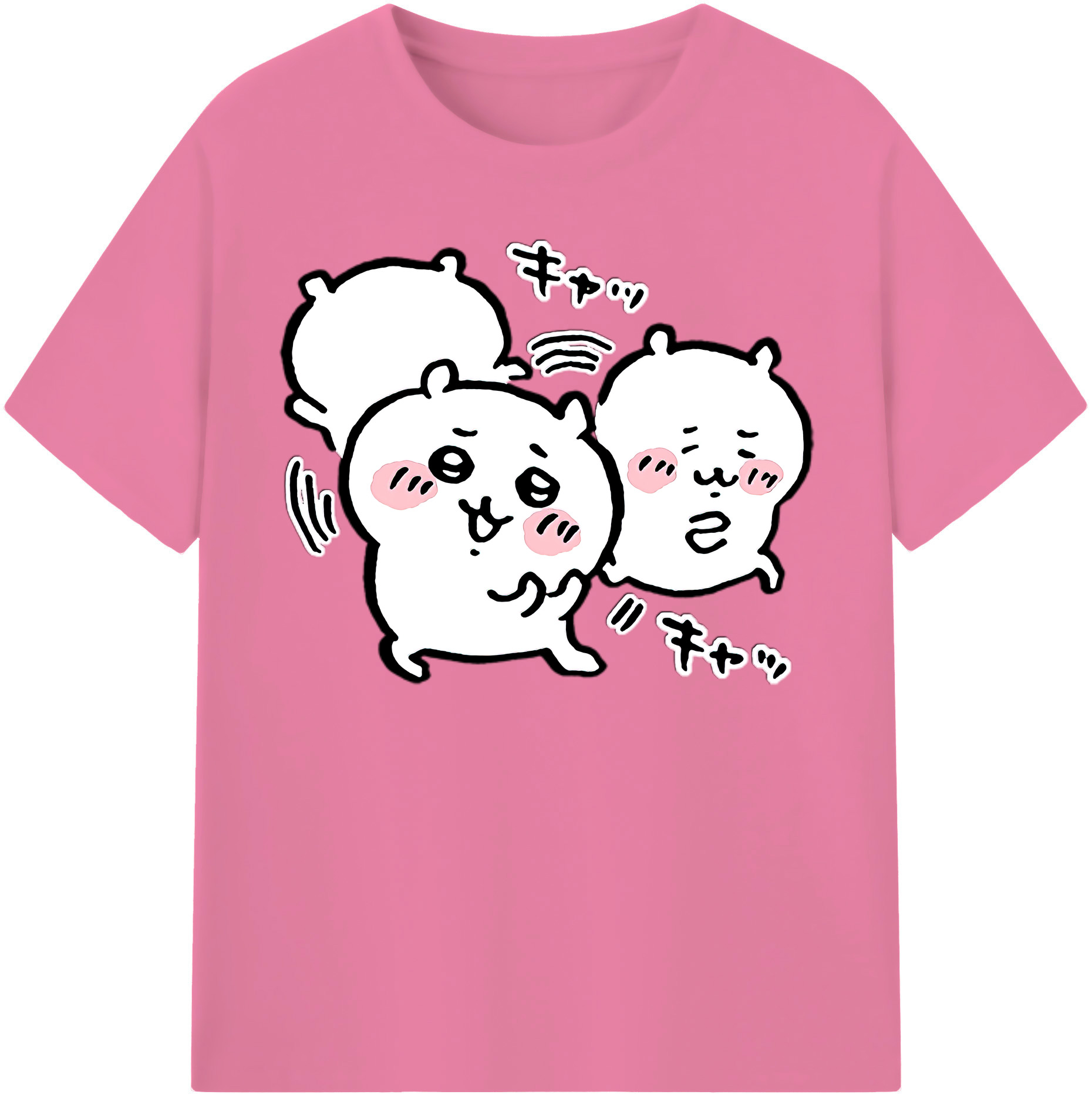 （画像用） ちいかわ ちいかわ Chii-kawa chiikawa 綿100％半袖Tシャツ（フロントプリント）